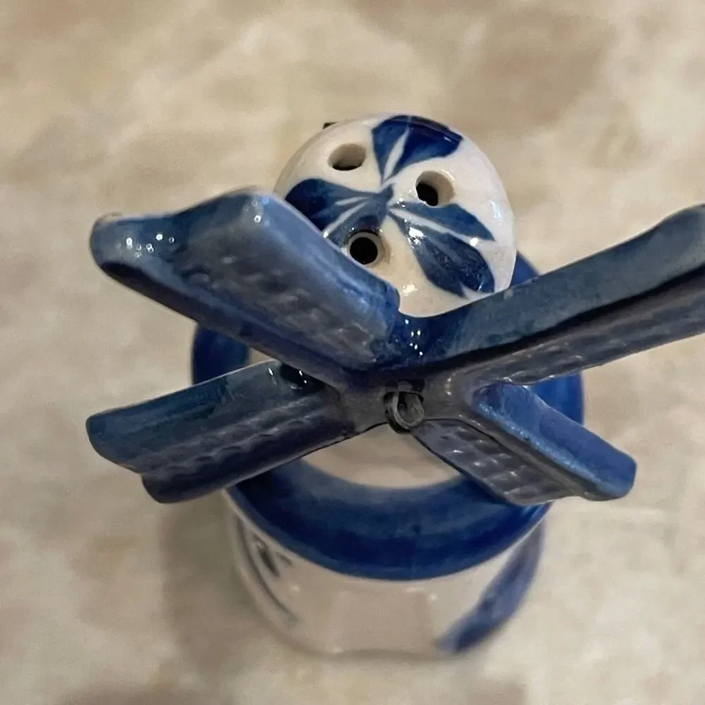 Vintage windmill delft salt shaker